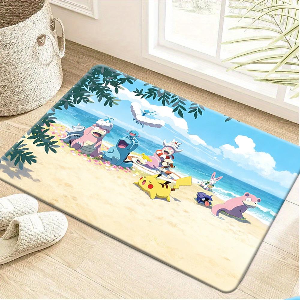Pokemon Squirtle Graffiti Print Non-Slip Doormat for Home Decor
