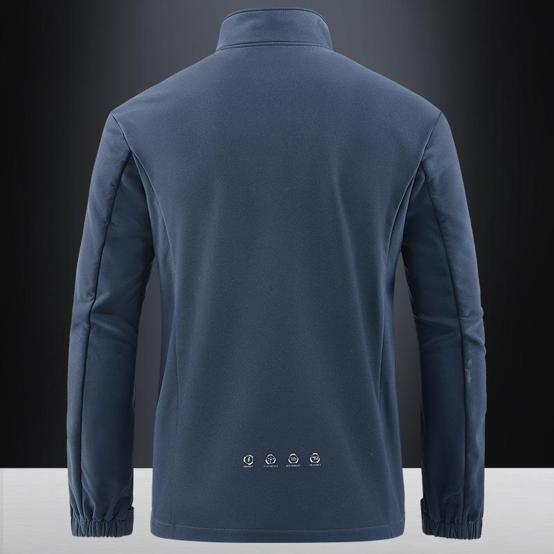 Jacket Soft Shell Jacket Men's Autumn and Winter Hiking Suit Outdoor Casual Double Sided Fleece Fleece Jacket