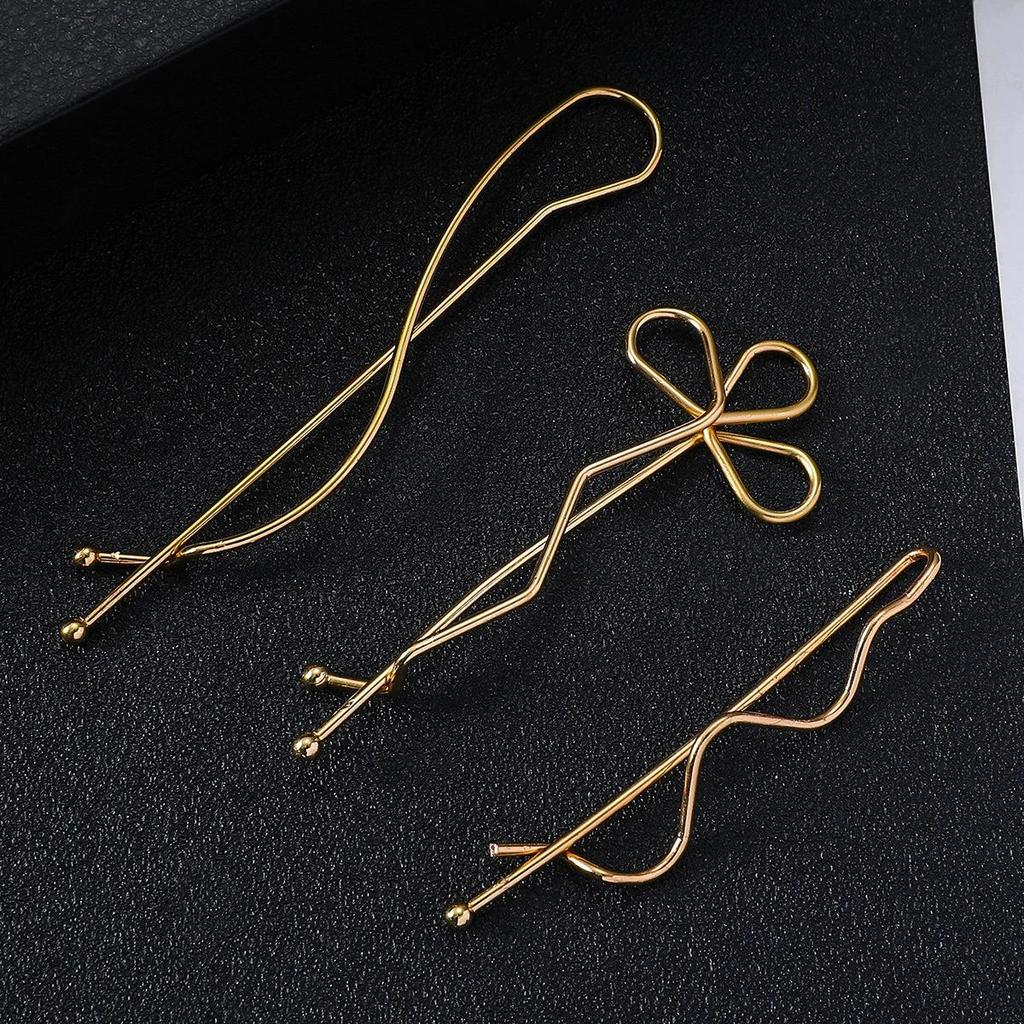 3pcs Fashionable Simple Versatile With Broken Hair Edge Clips Girl Bangs Hair Twist Clips Accessories