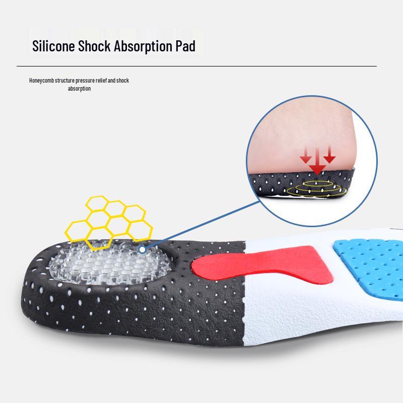 Unisex Breathable Shock-Absorbing Sports Insoles for Basketball, Running, and Military Training