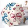 1pc Bows Hearts Automatic Folding Umbrella - Compact 8-Rib Design, Durable Plastic & Iron, Festive Gift, Compact Umbrellan026