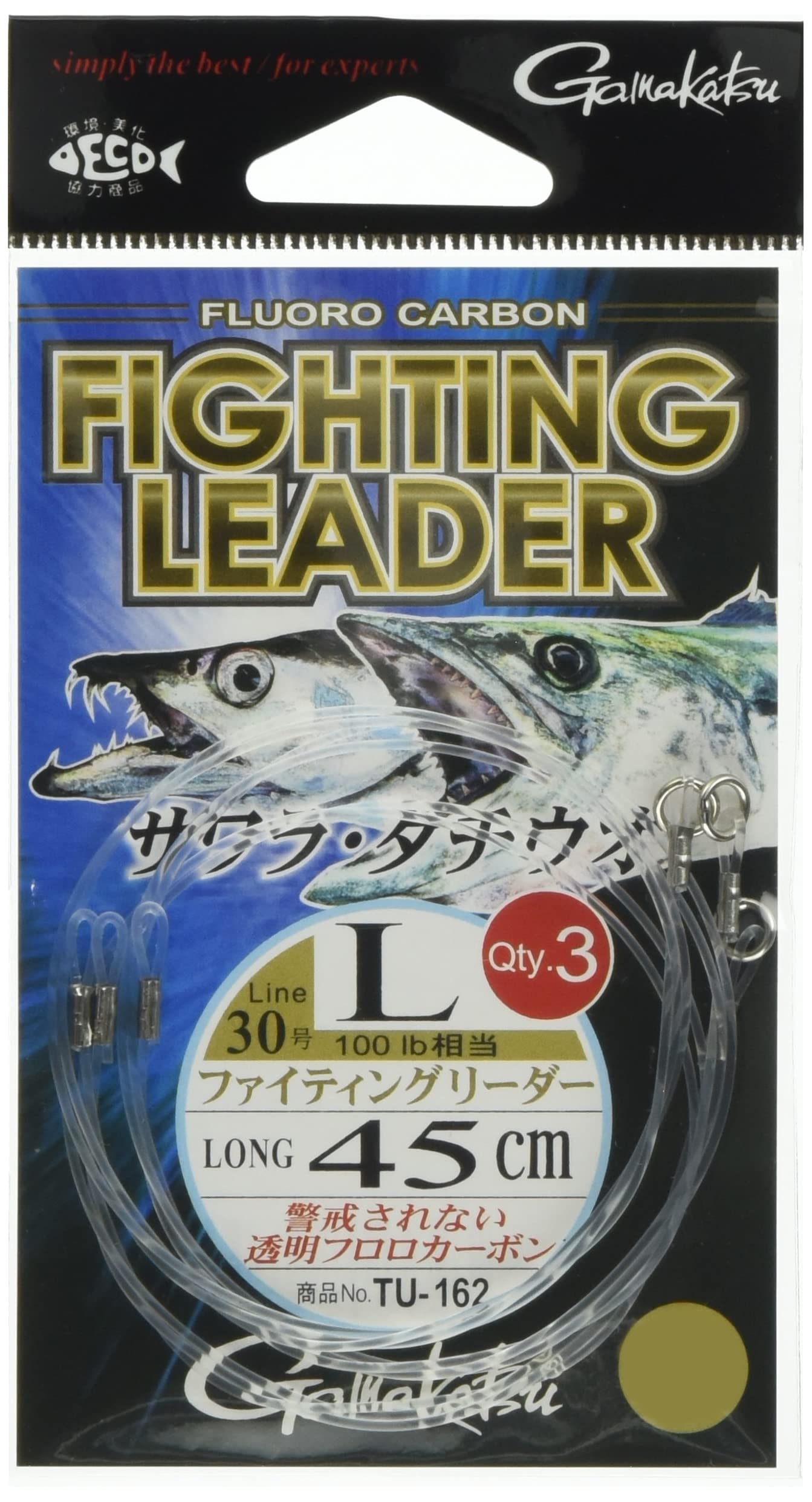 

Gamakatsu Fighting Leader Long Fluorocarbon 45cm L (30) Clear TU162 42298