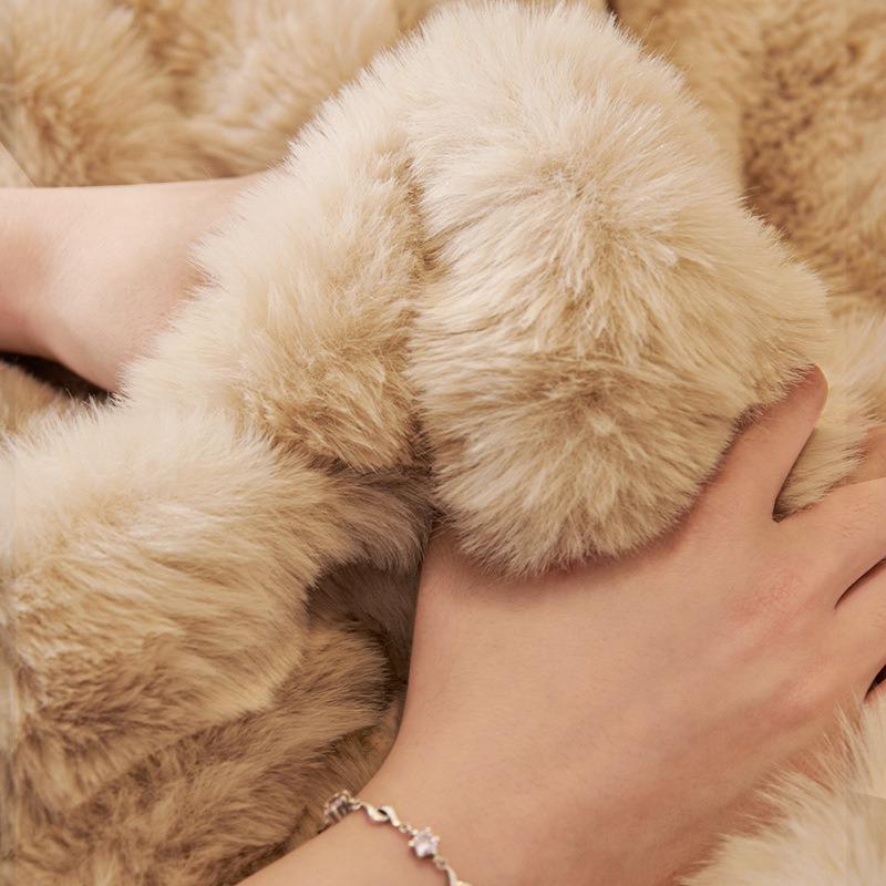 Plush Sofa Cushion Winter Thickened Cushion Non-Slip Leather Sofa Special Cover Cover Cloth