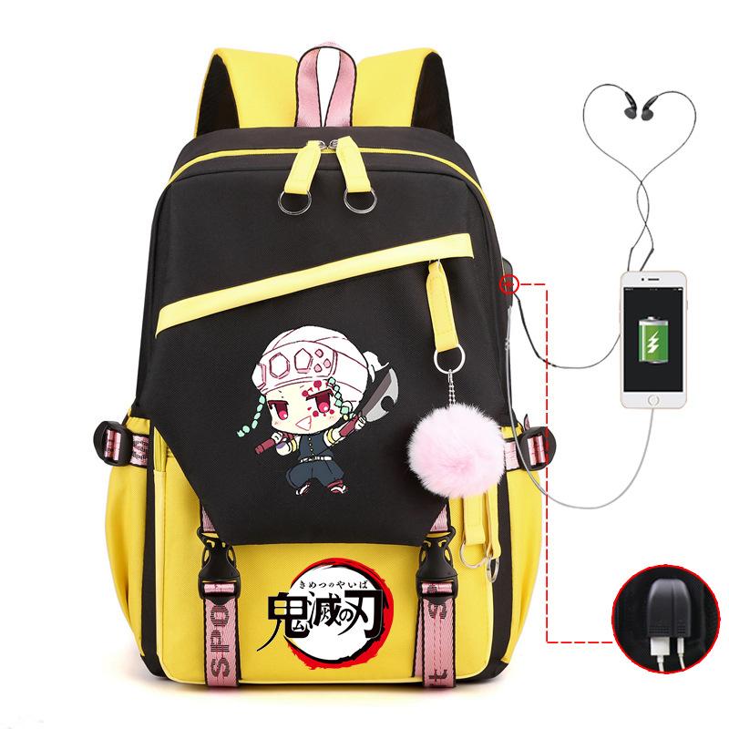 Kimetsu no yaiba ghost column peripheral printing schoolbag junior high school student high school multi-functional schoolbag