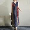 Sleeveless Plus Size Cotton Vintage Stripe New In Dresses for Women Casual Loose Long Summer Dress
