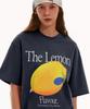 MATCHGLOBE Color Lemon Oversized Tee (Navy)