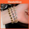 Fashion Geometric Zircon Gold Plated Bracelet For Women Gift Elegant Jewelry