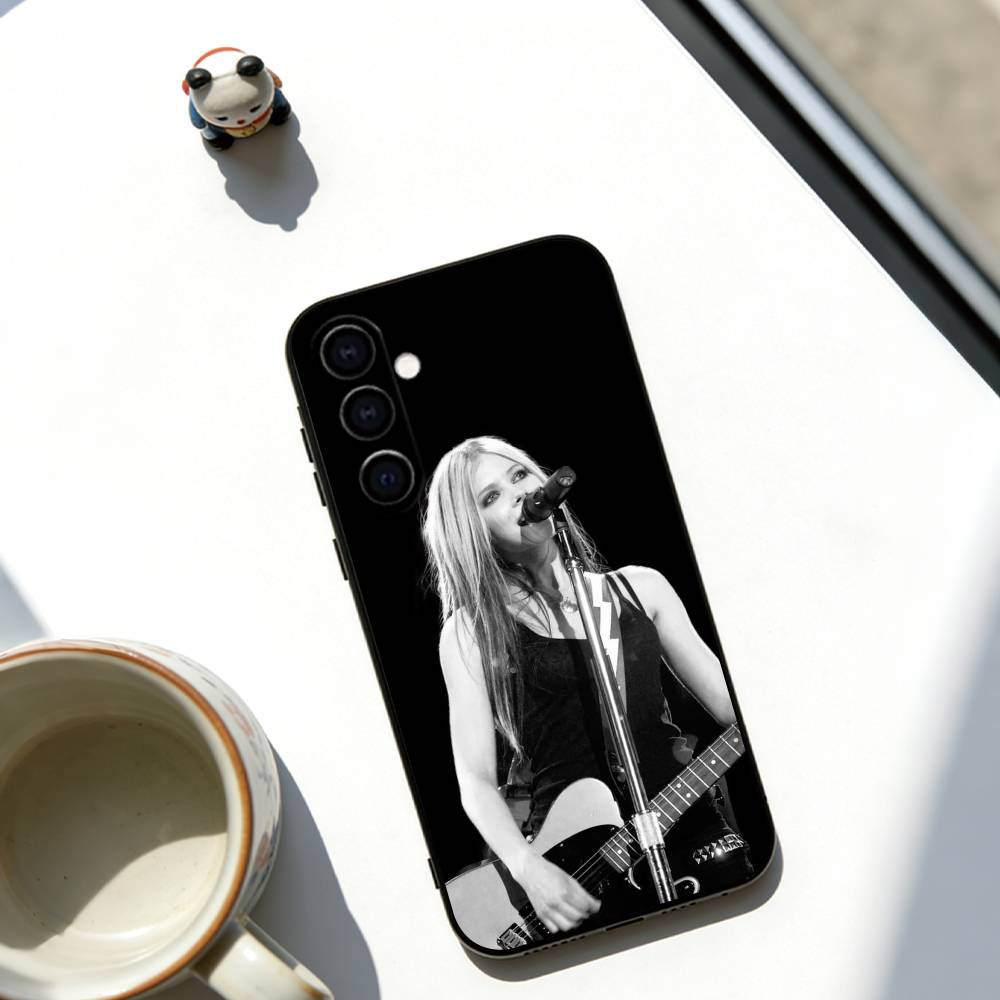 Avril Ramona Lavigne Phone Case For Samsung Galaxy A73,A72,A71,A70,A53,A52,A51,Soft Silicone Black Cover