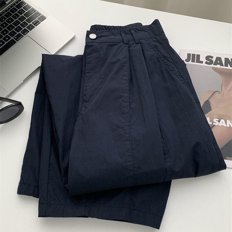 

2025 Spring Korean Style Slimming Loose Harem Pants for Women S (80-94 jin) тёмно-синий