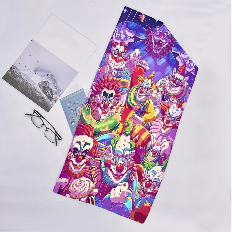 Horror Clown Circus Fashion Beach Towel: Ideal for Summer Adventures Soft, absorbent and quick drying suitable for swimming and bathing