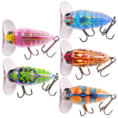 Air Force Imitation Bionic Five-Color Cicada Hard Bait4CM3.9GColorful Insect Lure Fishing Bait Special for Fishing