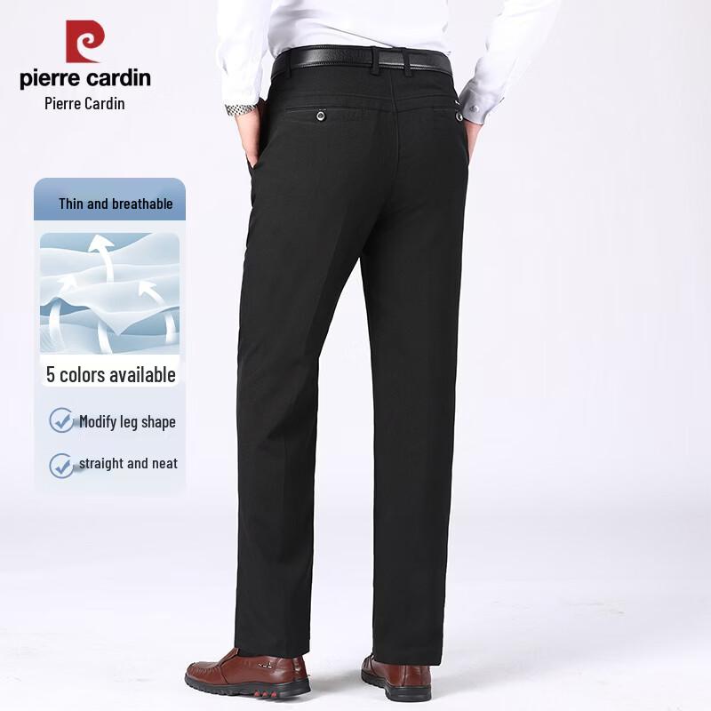 Pierre Cardin Men s Business Breathable Straight Fit Trousers 40