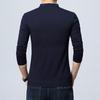 Erkek Dik Yaka Uzun Kollu Tişört Rahat Düğme Patchwork Gömlek Erkek Üstler M-4XL