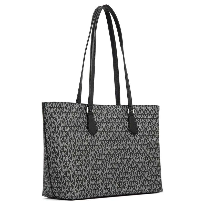 MICHAEL KORS Sheila Sheila logo printed snap fastening coated canvas shoulder bag large women's black