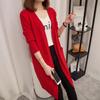 Mid-length Cardigan Sweater Women Long-sleeved Autumn Winter Solid Color Large Size Cardigan Sweaters