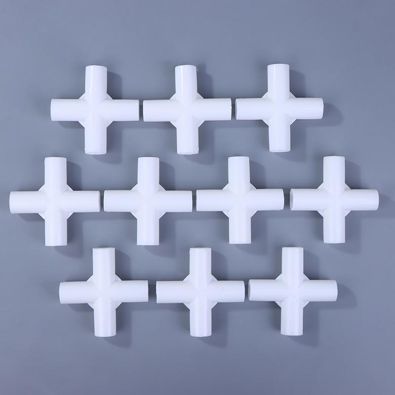 10 Pcs Plastic 3-Way Tube Connector - 3D Right Angle Tee Joint Fitting for Tent Poles and Mosquito Net Frames