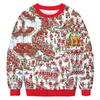 Grinch Christmas Cartoon Hoodie Unisex Long Sleeve Crewneck Sweatshirt Teens Casual Print Top