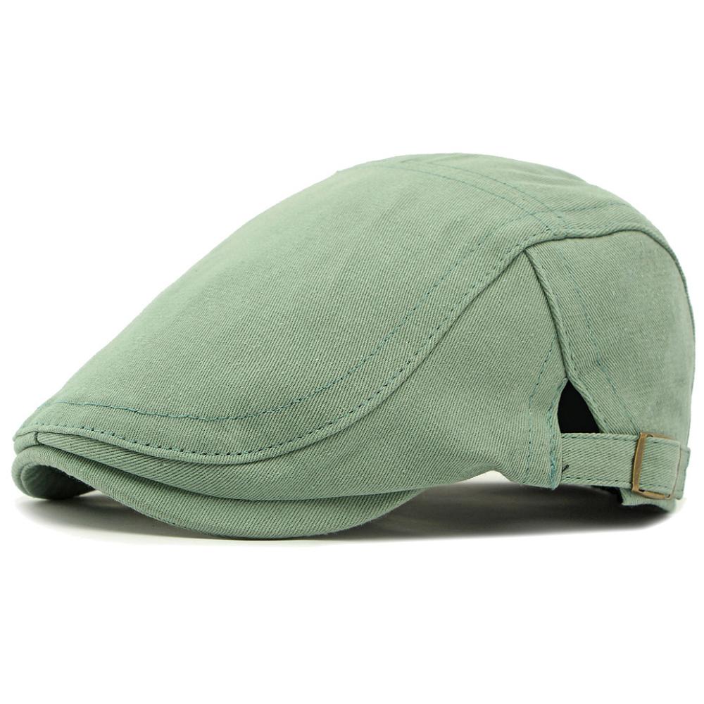 HT4813 Mens Berets Women Classic Solid Plain Artist Painter Beret Hat Adjustable Ivy Flat Cap 100% Cotton Male Female Beret Cap