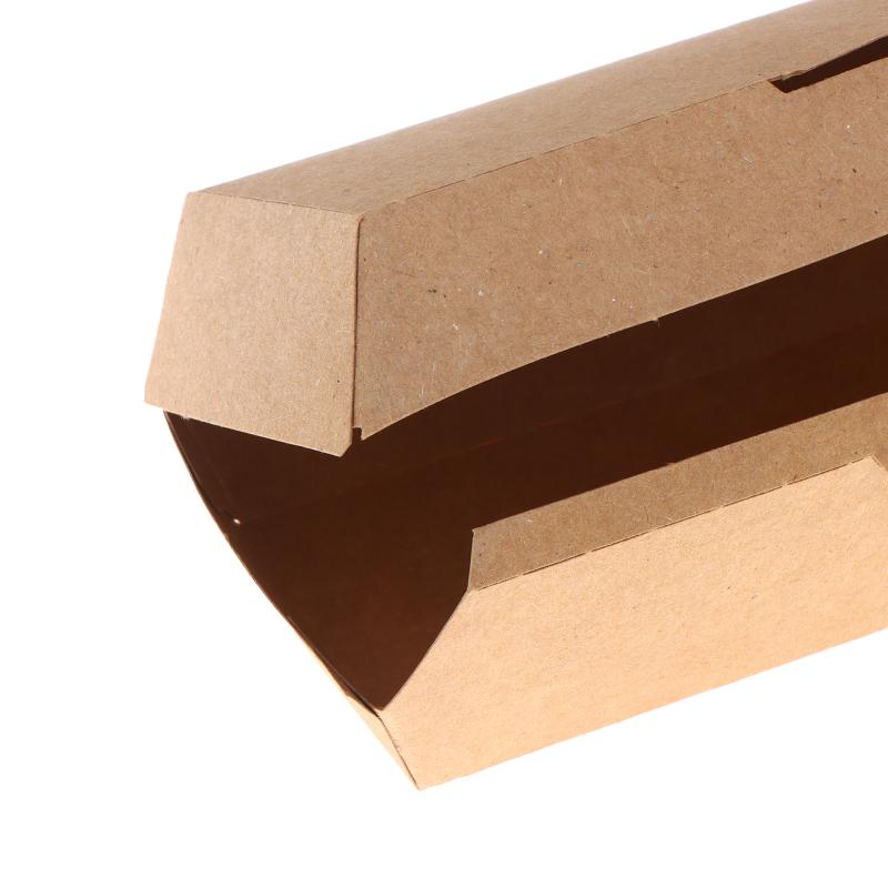 10Pcs Disposable Kraft Paper Hot Dog Boxes Oil Resistant Leakproof Coating for Backyard BBQ Camping Trips