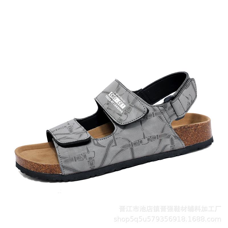 

Летние пробковые увеличивающие рост мужские удобные нескользящие модные трендовые универсальные многоцветные повседневные крутые шлепанцы 39 серый