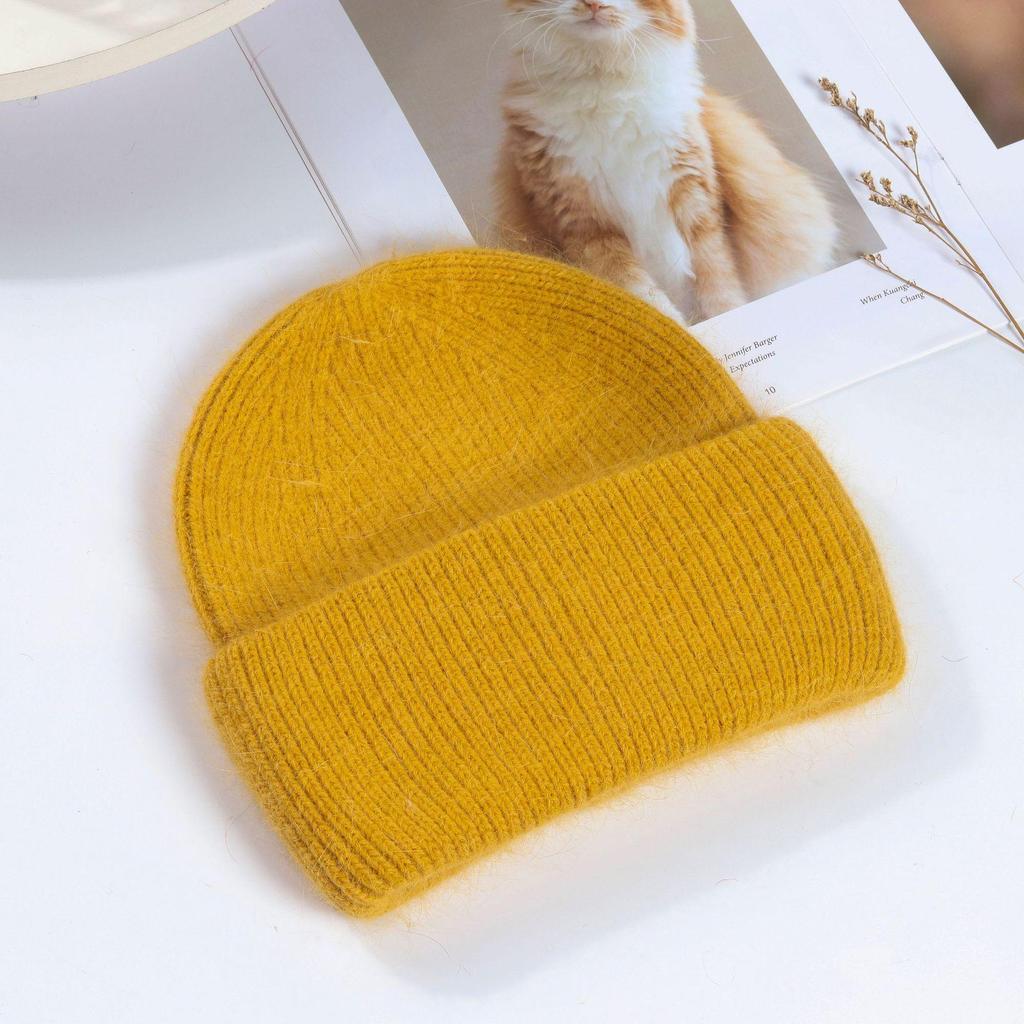 Winter Hat Korean Rabbit Hair Pullover Hat Women Fashion Knitted Hat All Match Warm Knitted Hats