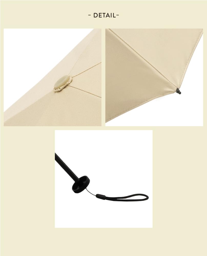 Because Folding Umbrella 50cm UV Cut Lightweight 120g Sun Umbrella Rain or Shine Slim Stylish White Compact PU Super Color Mini Approx. 99.9% Women's