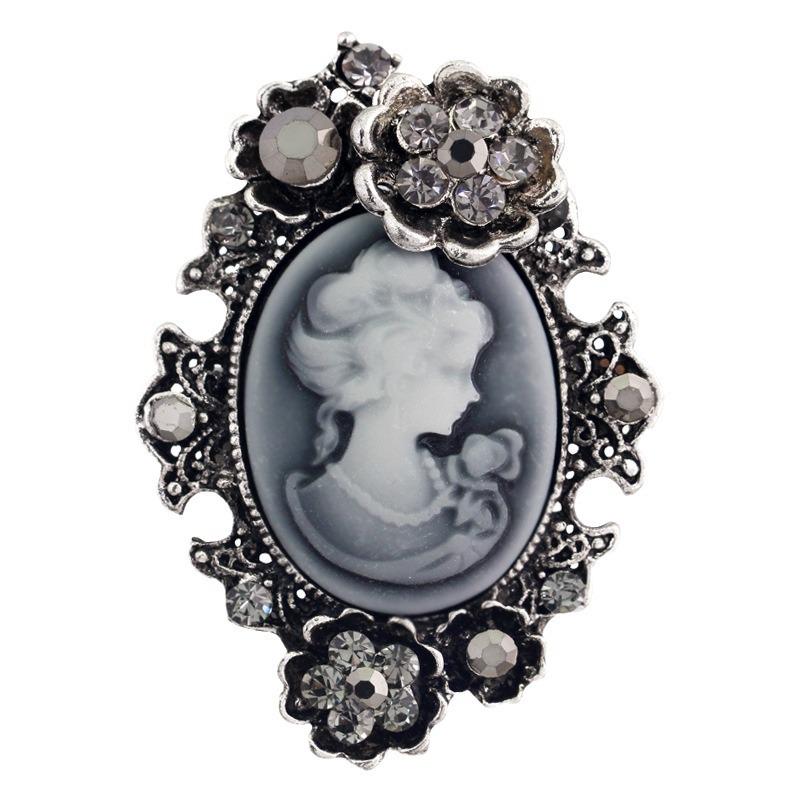 Vintage Crystal Rhinestone Beauty Brooch - European & American Style Jewelry Accessory