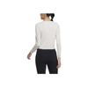 Adidas Solid Color Short Casual Sport Long Sleeve T-Shirt Women Tops White HR8397