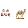 Fortune Camel Resin Sculpture Wealthy Animal Figurine Tabletop Ornament for Bedroom Living Room