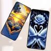 Cartoon Anime Duck Pattern For Samsung A73 A72 A71 A55 A54 A53 A52 A51 A13 A22 A16 A15 A12 A14 A26 A07 5G Black Phone Case