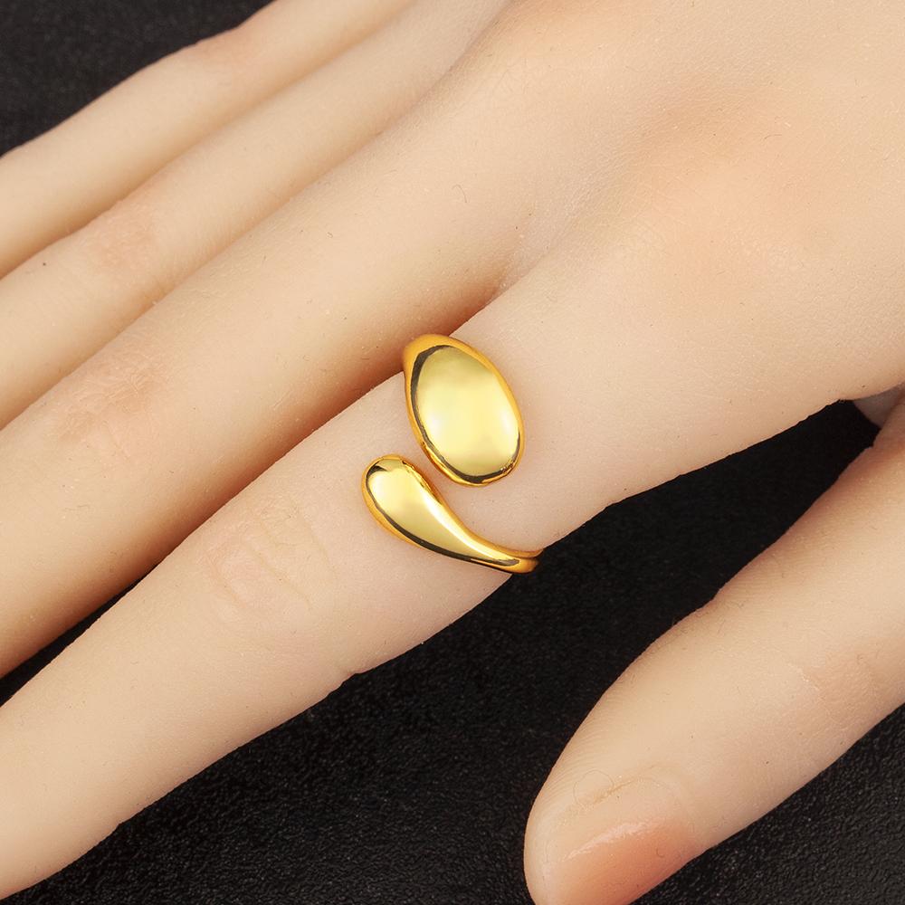 Nidin New Trendy Simple Style Popular Open Rings Adjustable For Female Male Copper Finger Jewelry Wholesale Accessories Gift
