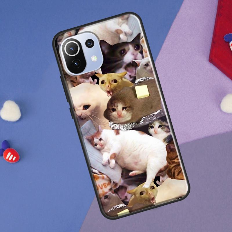 Crying Cat Memes And Dog Cover For Xiaomi 14 13 Ultra 11T 12T 13T 14T Pro POCO X7 Pro X3 X5 F3 F5 F6 M6 X6 Pro Case