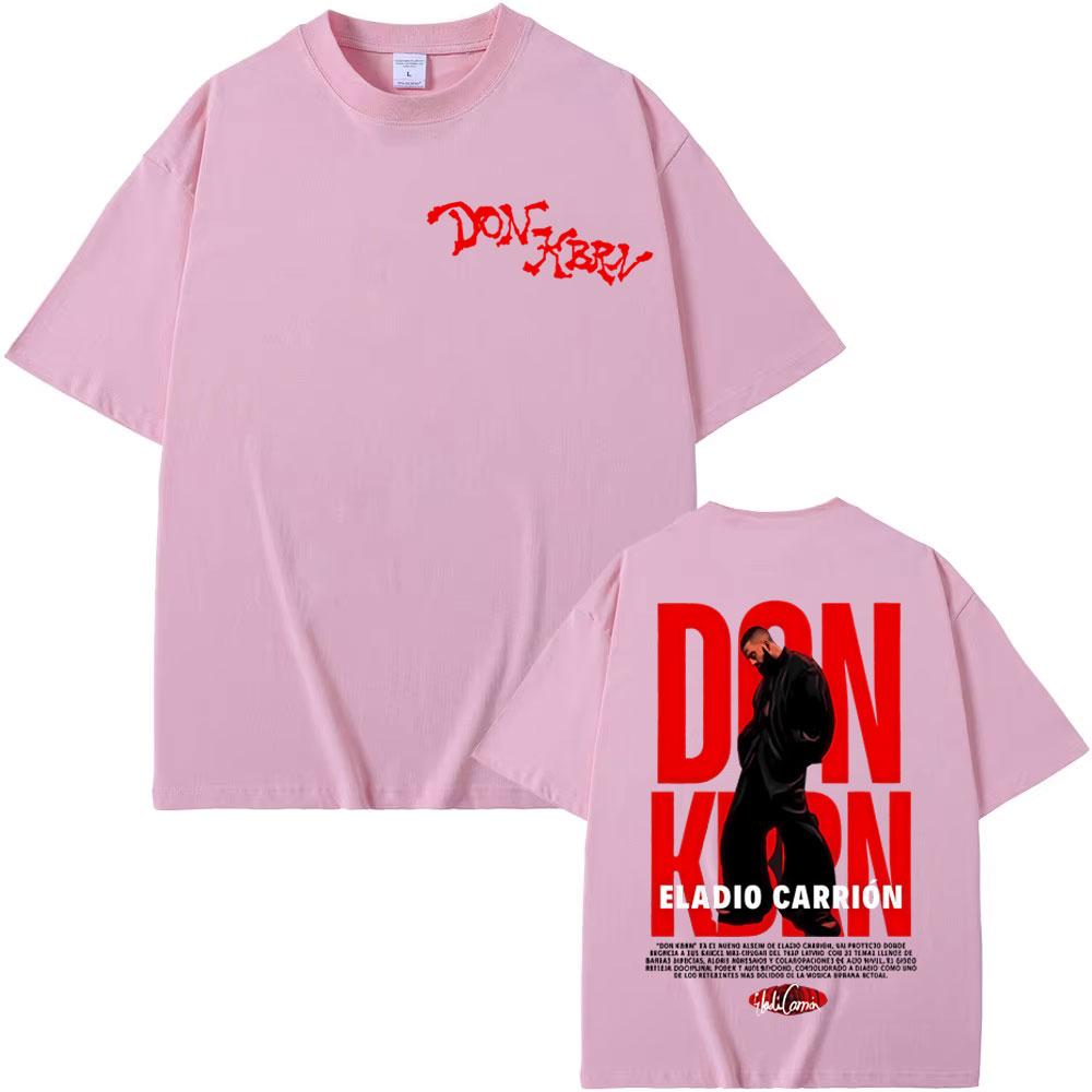 Rapper Eladio Carrion Don Kbrn Album 2025 Tour Print T Shirts Men's Clothing Hip Hop Oversized T-shirt High Quality Cozy T Shirt