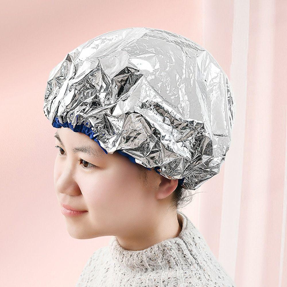 Insulation Salon Dyeing Cap Thermal Women Hair Care Tool Aluminum Foil Cap Shower Cap Bathing Hat
