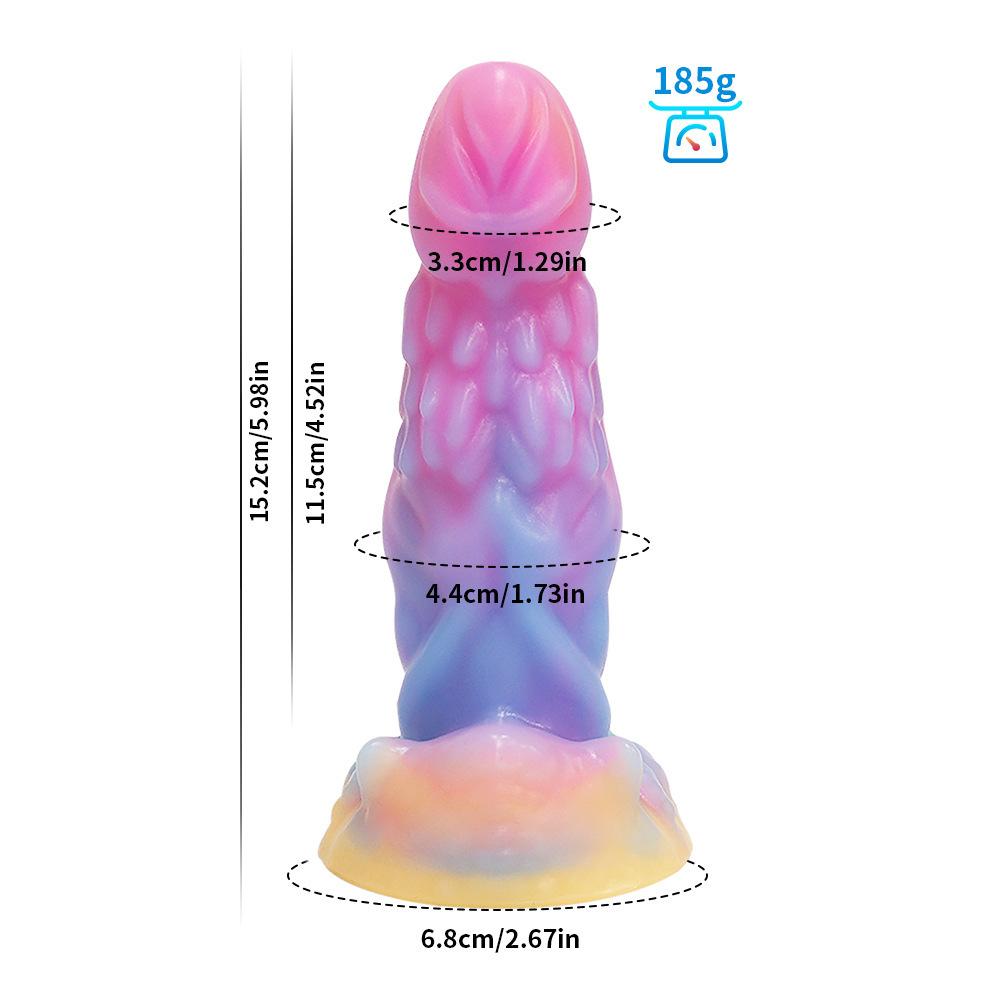 Realistic Night Glowing Anal Plug Luminous Monster Dragon Dildo for Women Men Butt Plug Sexy Dog Shape Sex Toy for Couples