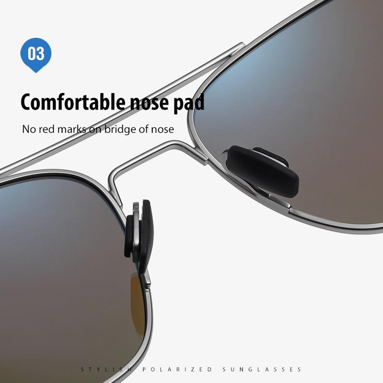 AORON Metal Frame Photochromic Polarized Sunglasses Anti Glare Colorful Driving Fishing Cycling Glasses UV400 Outdoor Accessories