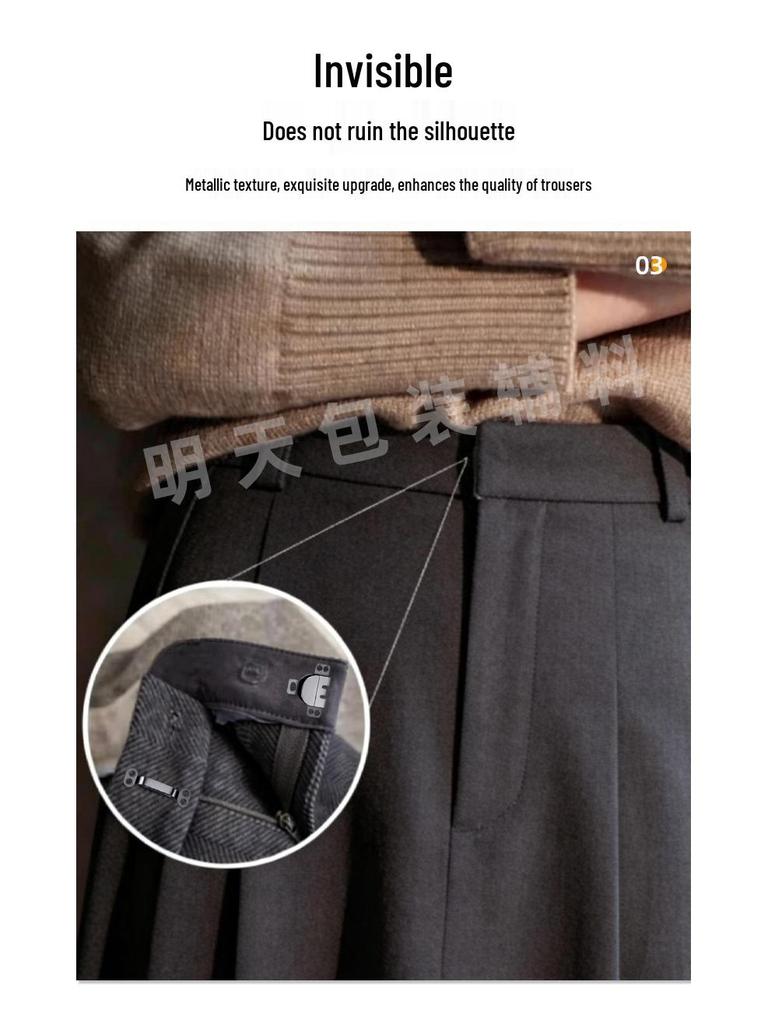 Invisible Anti-Exposure Zipper Snap for Trousers