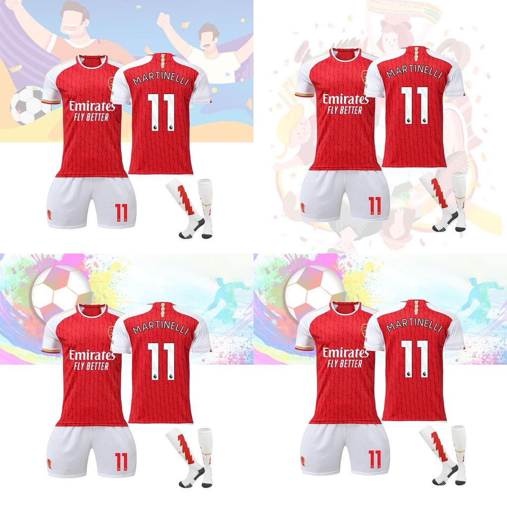 Koszulka Domowa Arsenal 2023-24 Koszulka Piłkarska Odzież Sportowa Tkanina Poliestrowa Rozmiary Dziecięce i Dla Dorosłych