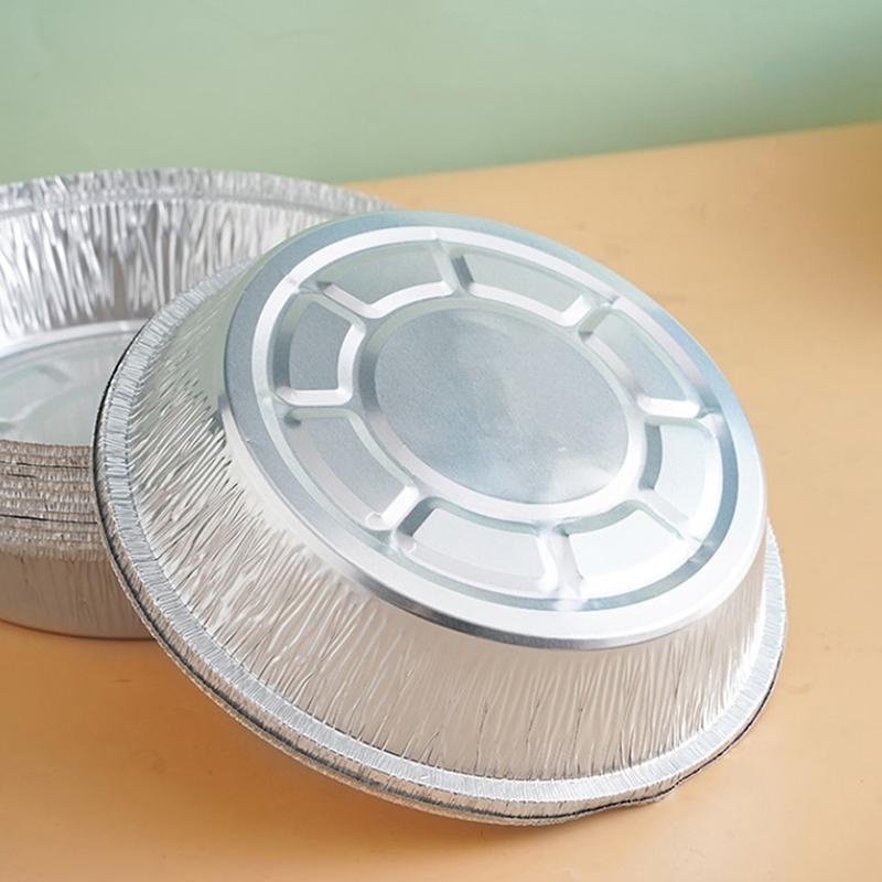 10Pcs 6/7/8/9 Inch Round Tin Foil Pie Dish Tin Cake Tray Baking Pans Bake Cases