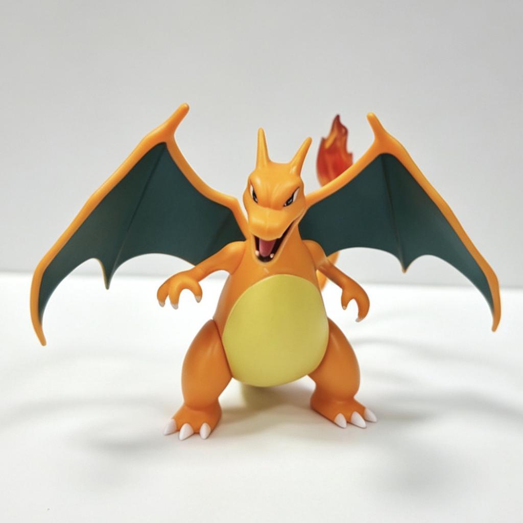 In Stock Anime Pok E Mon Flame Dragon Action Figure Model Desktop Ornament Cartoon Collectible Toy Surprise Gift For Fans