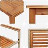 Garden Dining Set 9 Pcs Beige Solid Acacia Wood