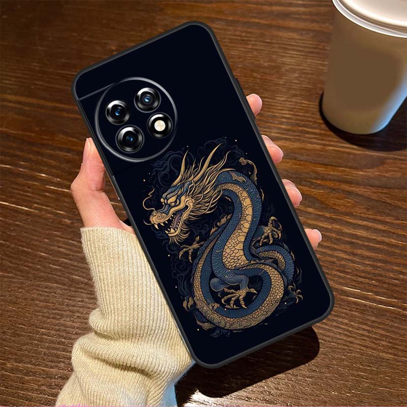 Chinese Style Crane Dragon For OnePlus 15 13 12 11 15R 13R 12R 8T 10T 13T Case For OnePlus Nord 5 CE 2 3 4 Lite N20 N30