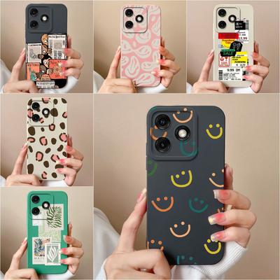 Infinix Smart 8 HD Plus Pro Itel P55 Tecno Spark 20 Pro Pova 6 Neo Tamponlar Yumuşak Silikon Moda Etiketleri Kılıfları Ekran Koruyucu Muhafaza Kabuğu