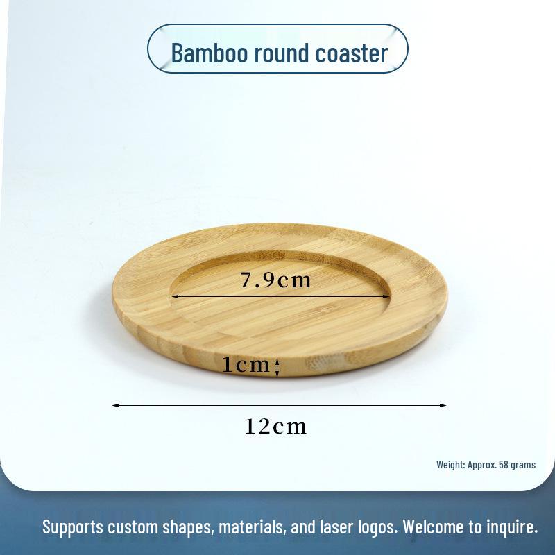 Bamboo & Beech Cartoon Coffee Mug Coaster - High-Grade Heat-Insulating Pad