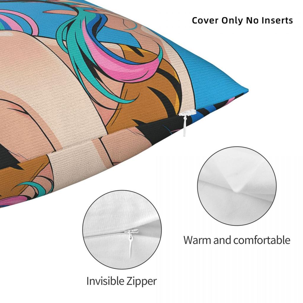 Pillow Cover Urusei Yatsura Anime Custom Cushion Cover Novelty Pillow Case For Office Car Home Decorative Pillowcases