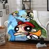 1pc Powerpuff Girls Blanket Lightweight Flannel Throw For Sofa, Bed, Travel, Camping, Livingroom, Office, Couch, Chair, And Bed