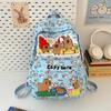 2025 Trendy Capybara Print Backpack: Cute, Fashionable, Versatile Double Shoulder Bag with Large Capacity for Students
