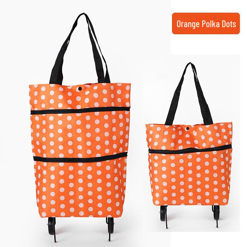 Draagbare opvouwbare boodschappenkar met trolley voor supermarkten en intrekbare boodschappentassen