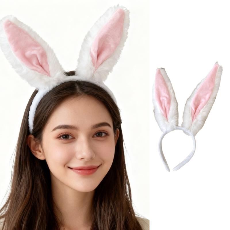 Large Bunnies Ears Headbands for Adult Kids Soft Comfortable Oversized Rabbits Ear Hairband for Daily Wear Party Role Play