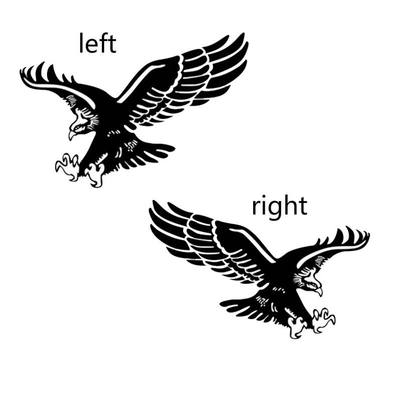 1 Piece of Reflective Eagle Decal Vinyl Car Sticker Car Door Hood Cover Sticker Car Styling Left and Right